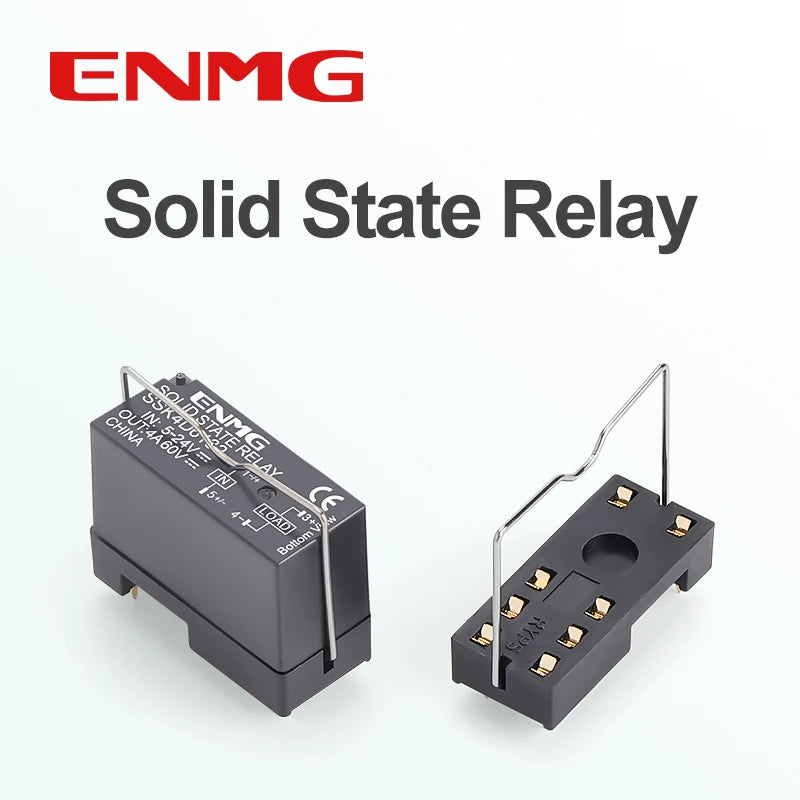 ENMG PCB Mount Solid State Relay, SSK10D6132 Miniature Pin-Type DC Control DC/AC 24V Printed Circuit Board Mount Plug-in Type.