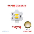 1-20 Pcs Mini LED Light Board DC 5V 1W SMD5730 3000K Warm/White 6000K 20mm Aluminum Plate Lamp Beads and USB Switch Cable On/Off