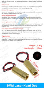 TZT 650nm 5mW 6MM 9MM 12MM Red Point / Line / Cross Laser Module Head Glass Lens Focusable Focus Adjustable Laser Head