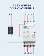 TOMZN TOCT1 4P 25A 4NO 4NC 2NC2NO 220V/230V 50/60Hz Din Rail Household AC Modular Contactor