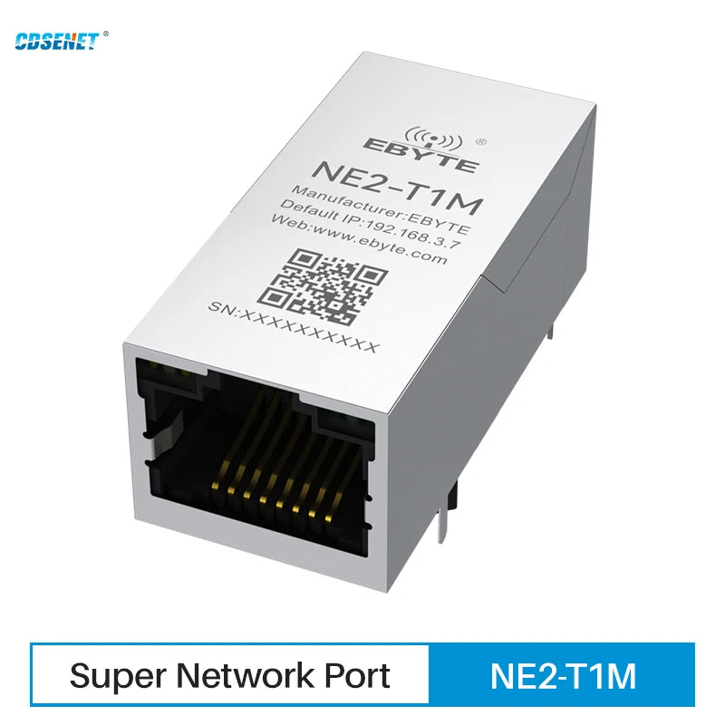 TTL Serial to RJ45 Ethernet Super Netword Port CDSENET NE2-T1M 2 way Small Size Bulid in PHY Fit PCB Board Modbus TCP to RTU