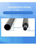8ft/ 2.4m Length Heat Shrink Tubing Kit, 3:1 Ratio Marine Heat Shrink, Large Marine Dual Wall Adhesive Shrinkable Wire Wrap Tube