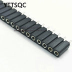 1P-40P 2.54mm PH7 Round Hole Straight Pin Single Row 0.1" Breakable Stackable PCB IC Crystal Transistor Female Tin Header Socket