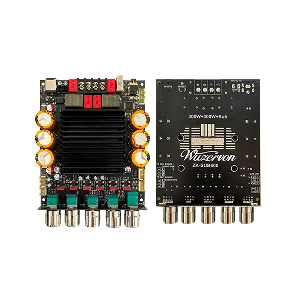 ZK-SUB600 BT Amplifier Board Module 2.0 Channel 300W+300W+Subwoofer Extension TPA3255 DC 18-50V with Subwoofer