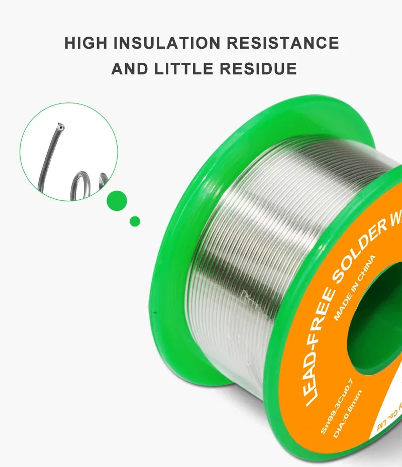 Solder Wire Sn99.3cu0.7 Rosin Core Solder Wire 0.6/0.8/1.0mm Soldering  Tin Wire Repair Tools