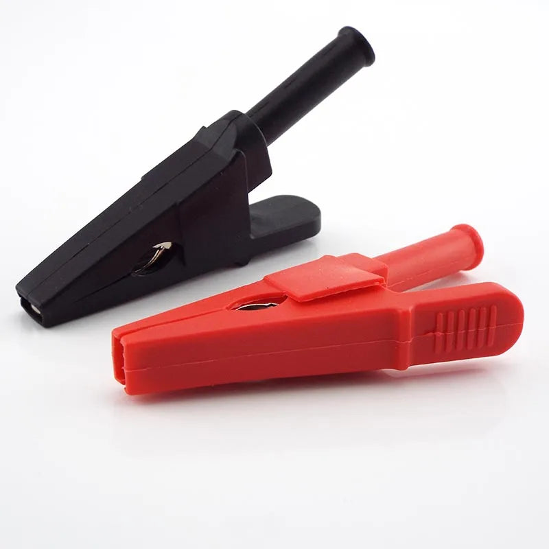 10A 20A 30A 50A Alligator Clip Crocodile Adapter 2mm 4mm Banana Plug Probe Clip for Multimeter Pen Test lead Cable Insulated E2