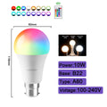 1-10PCS Smart RGBW LED Bulb Spotlight E27 E14 B22 GU10 6W 10W with Infrared Remote Control Suitable for Colorful Home Lighting