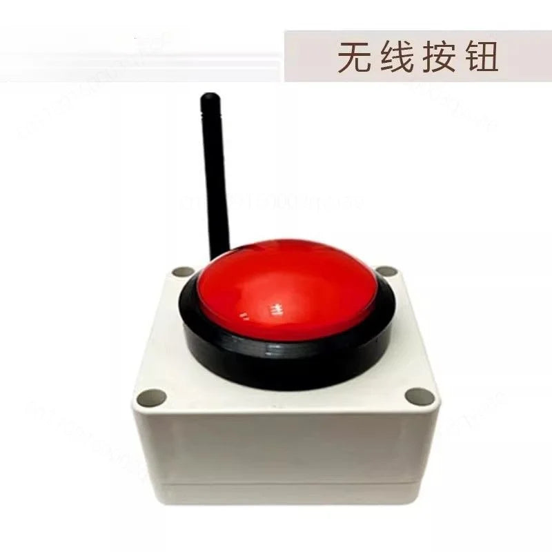 6CM Big Red Answer Buzzer Wired 3M / Wireless 200M Quiz Competition Push Button Game Show Classroom Trivia Buzz Button