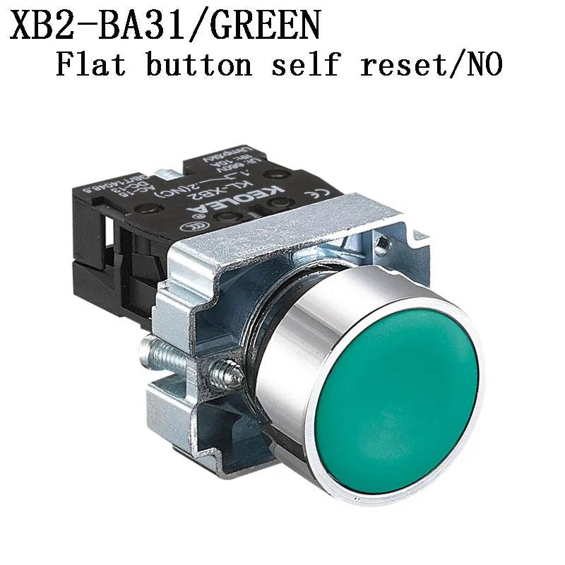 1Pcs Button Switch Self Reset Small Mushroom Head Emergency Stop 22mm Knob Key Start Inching Power on XB2-BG21 XB2-BA31 XB2-BS54