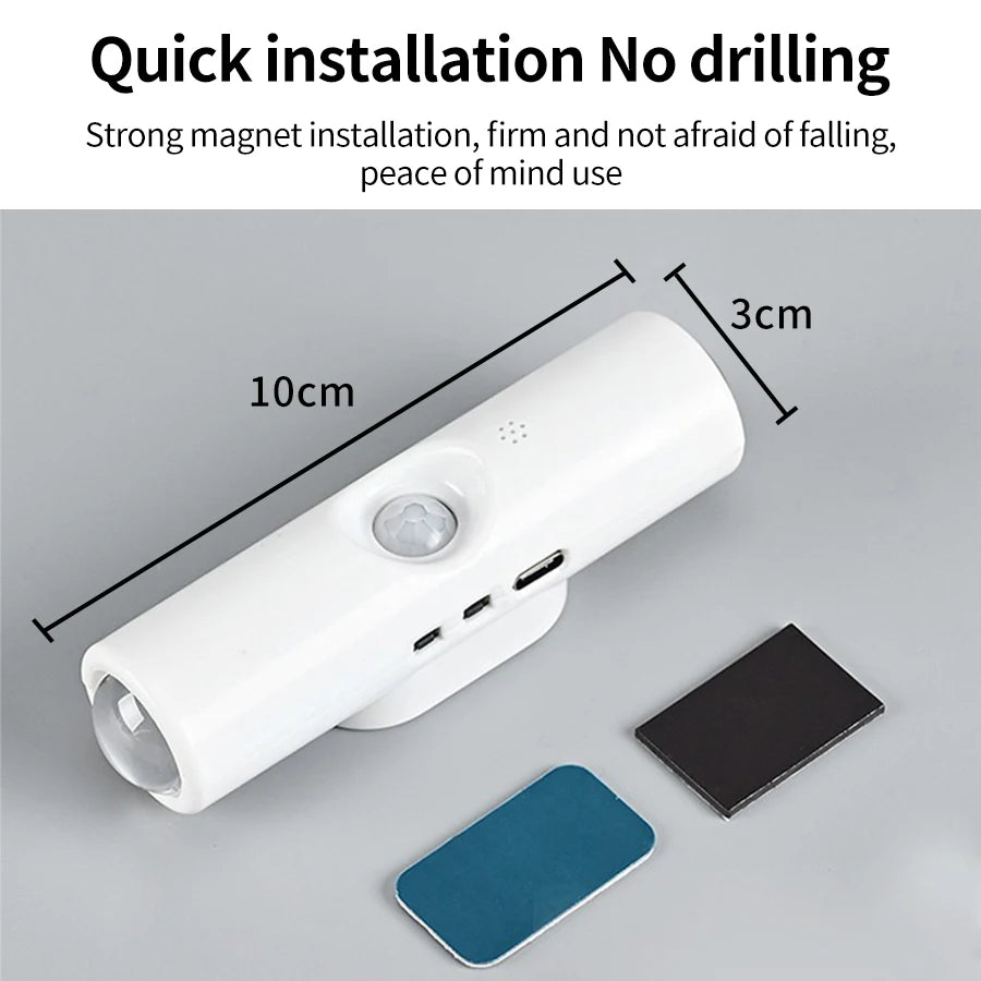 LED Cabinet Light Motion Sensor RGB Magnetic Rechargeable Wall Lamp Hallway Stairs Kitchen Ambient Night Light Home Decor Lights