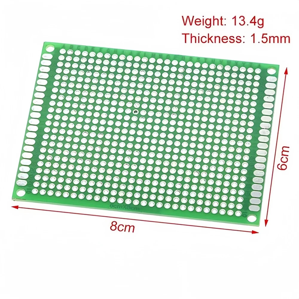 Double Side Prototype Diy Universal Printed Circuit 2.54mm PCB Board Protoboard For DIY Soldering Project 6x8 5x7 4x6 3x7 2x8cm