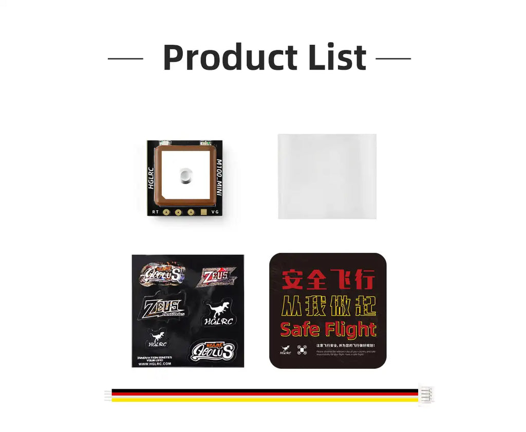 HGLRC M100 MINI GPS Module 15x15x5.2mm 2.6g M10 Chip UBLOX 10Hz For 2-7 Inch Long Range FPV Racing RC Drone Quadcopter DIY Parts