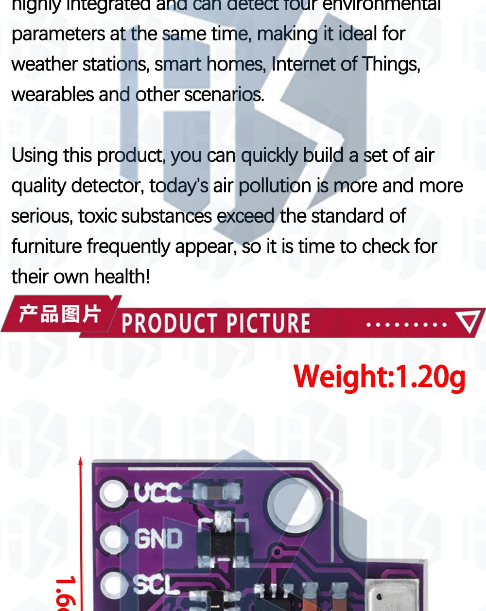 CJMCU-680 BME680 Digital Temperature Humidity Pressure Sensors High Altitude Detection Module For Arduino