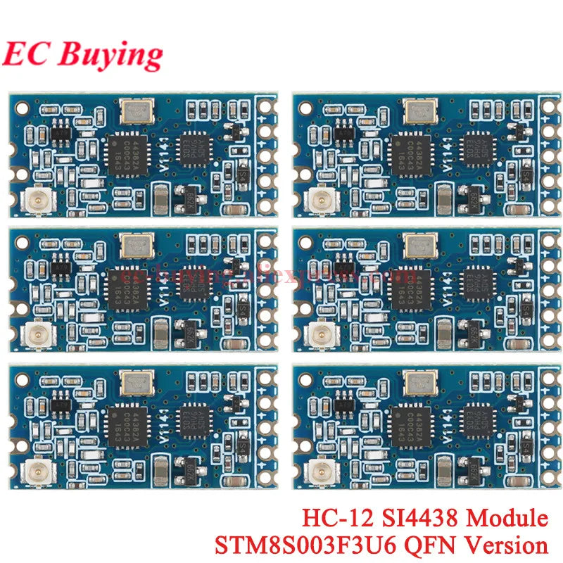 20Pcs/1pc HC-12 433Mhz SI4438 SI4463 Wireless Serial Port Module 1000m UART 3.3V/5V TTL Level With Antenna Bluetooth-compatible