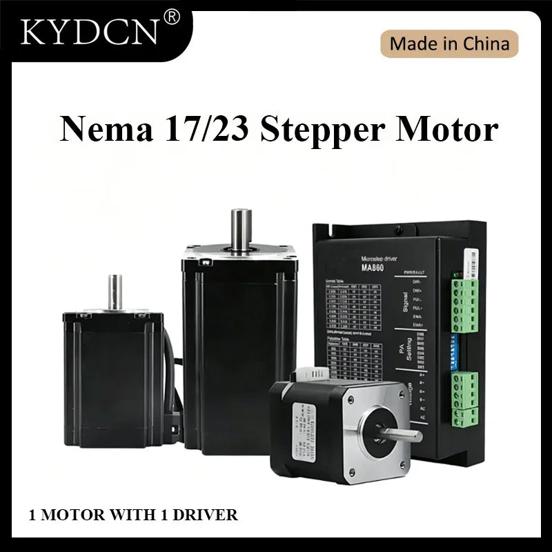 Nema 17/23/34 Stepper Motor Kit 2-Phase 4-Wire 1.2-8.5N.m + Driver TB6600/DM542/MA860 for CNC 3D Printer
