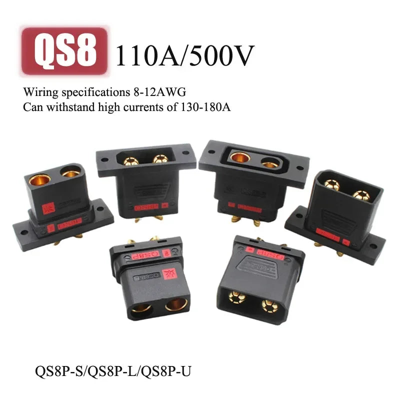 130-180A QS8P-S QS8P-L QS8P-U Battery Connector F Aviation Model Forklift QS8 Series Lithium Battery Anti Spark Female Male Plug