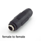 5.5*2.1mm / 5.5x2.1 Mm DC Double Male to Male Power Socket Connector CCTV Female to Female Panel Mounting Jack Adaptor