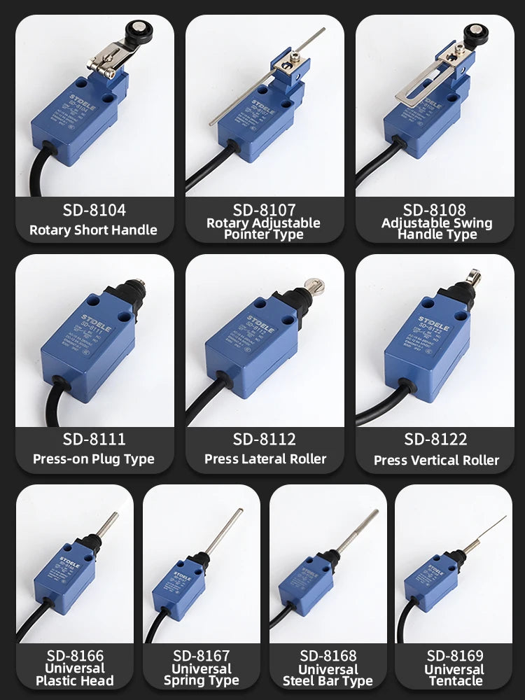 IP67 Waterproof Limit Switch Fecal Scraper Machine Sealing Micro Action SD-8108 Roller 8107 Outdoor ME-8104 Breeding