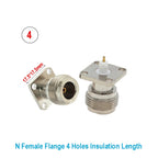 1PCS L16 N/Q9 BNC/TNC/UHF Flange Connector Male Plug/Female Jack 4-Holes Flange Panel Chassis Mount Coaxial Solder Nickel Plated