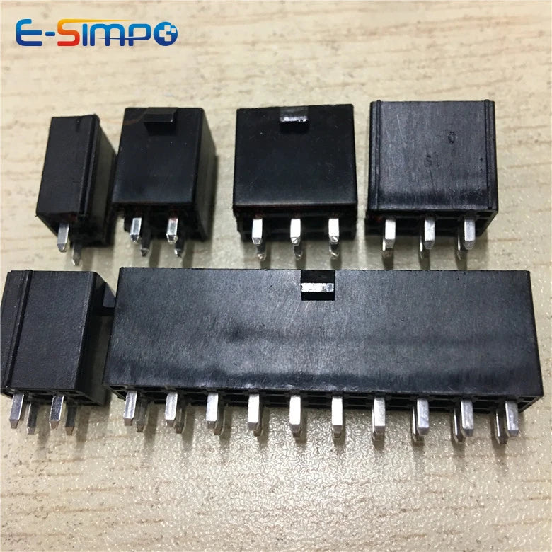 10PC 5569 4.2mm Black Dual Row Automotive Wiring Connector Straight Pin 2x1-2x12 Pin for PC/Computer Graphics Card ATX on Board