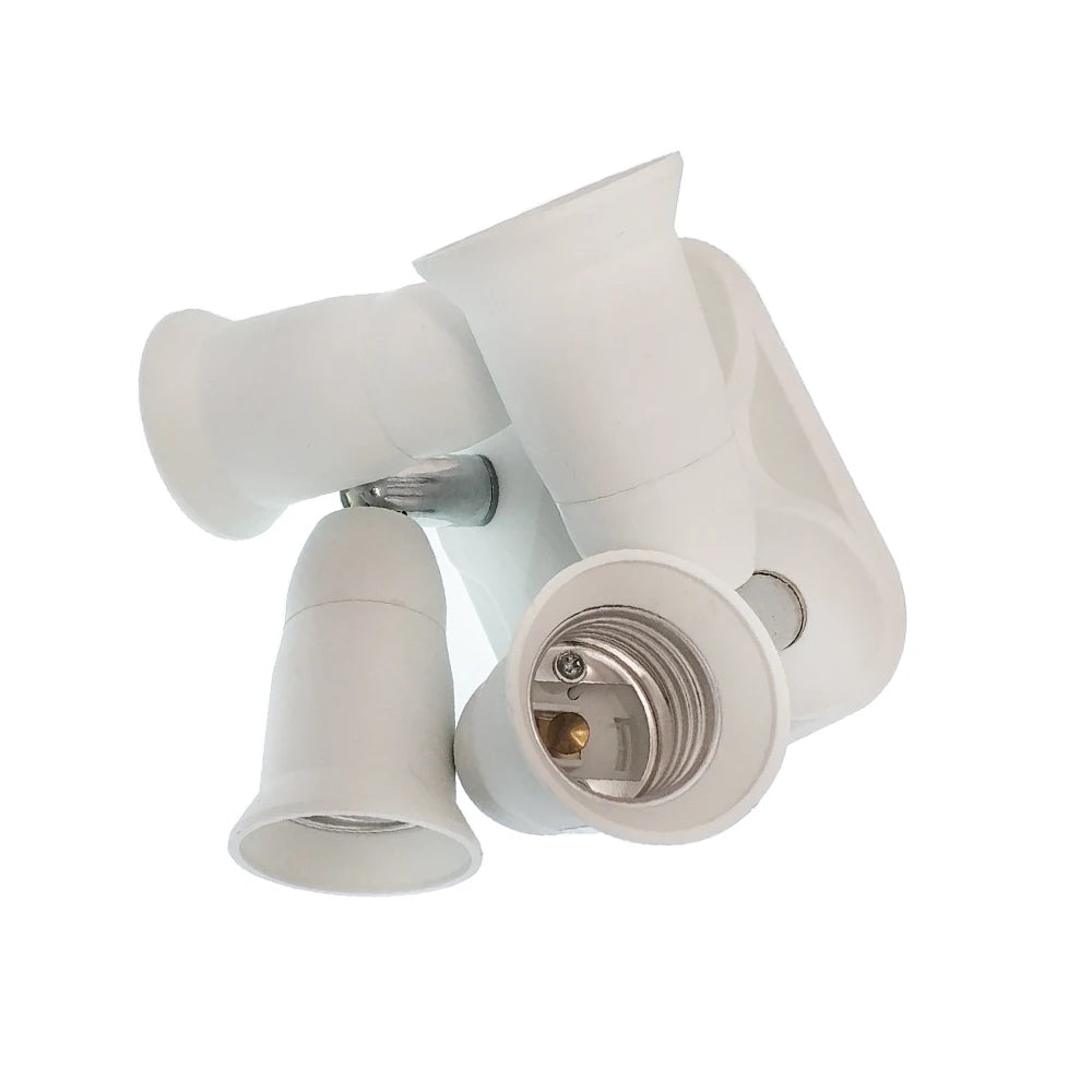 3/4/5 E26 E27 Edison Screw CFL LED Lamp Bulb Base Adapter Anti-Flame PBT Pendant Ceiling Mount Light Socket Splitter Extender