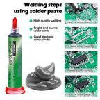 Sn99Ag0.3Cu0.7 Lead Free High-Temperature Solder Paste Needle Tube for SMT PCB BGA Mobile USB Phone Socket Repair, LED Soldering