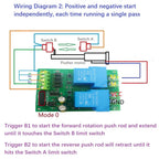 DC 12V 24V 30A Motor Controller Relay Board Forward Reverse Control Limit Start Stop Switch for Garage Door Crane Elevator