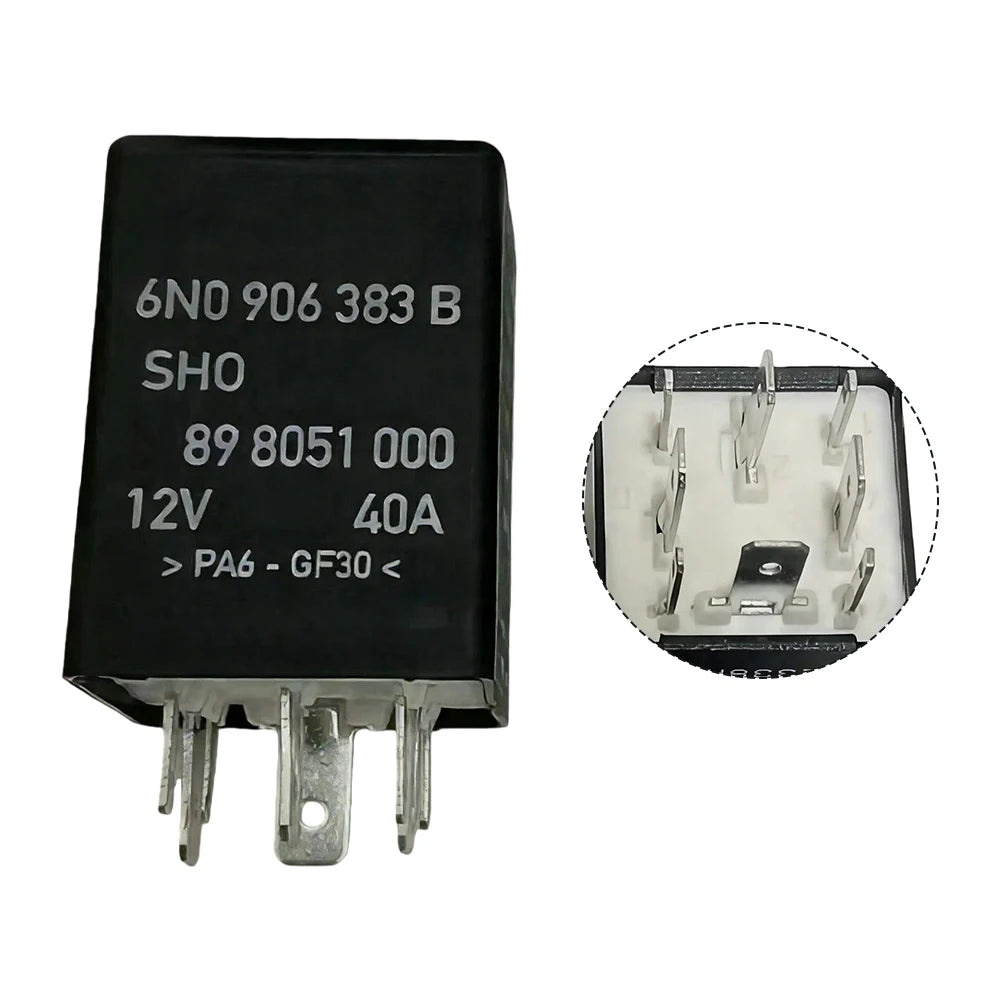 Car Fuel Pump Relay 6N0906383B Plastic 12V 40A For Seat 1996-2010 8-pin Replacement Electrical Relay Interior Accessories
