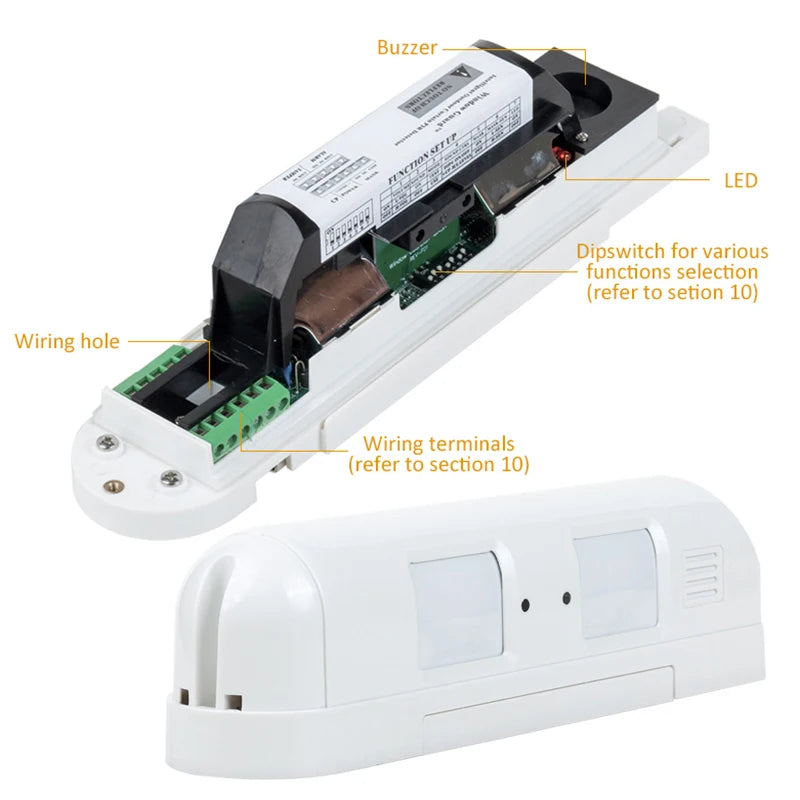 DC12V Wired Dual Curtain PIR Motion Sensor Anti Mask Anti Pet Infrared Detector Home Security Alarm Sensor