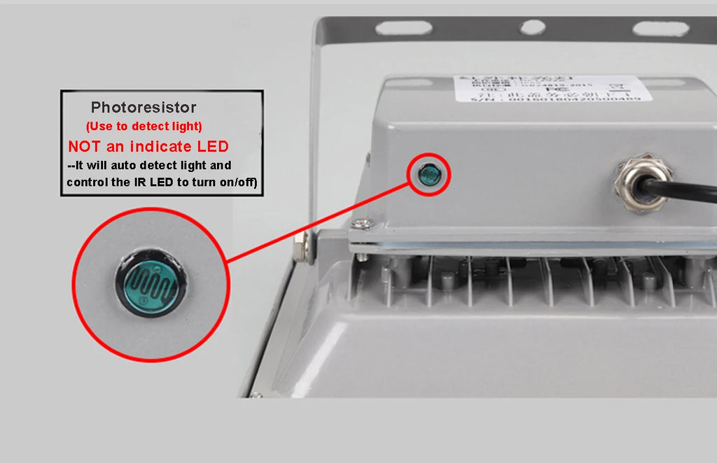 940nm Invisible IR Fill Light 40m IR Distance 6 Leds IR Illuminator Light IR Infrared Light for CCTV Security Camera