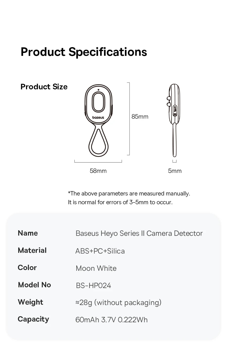 Baseus 2PCS Security Alarm Detector Upgrade Sound Protection Sensor for Door Window Camera Anti-theft Alarm Equipment Detector