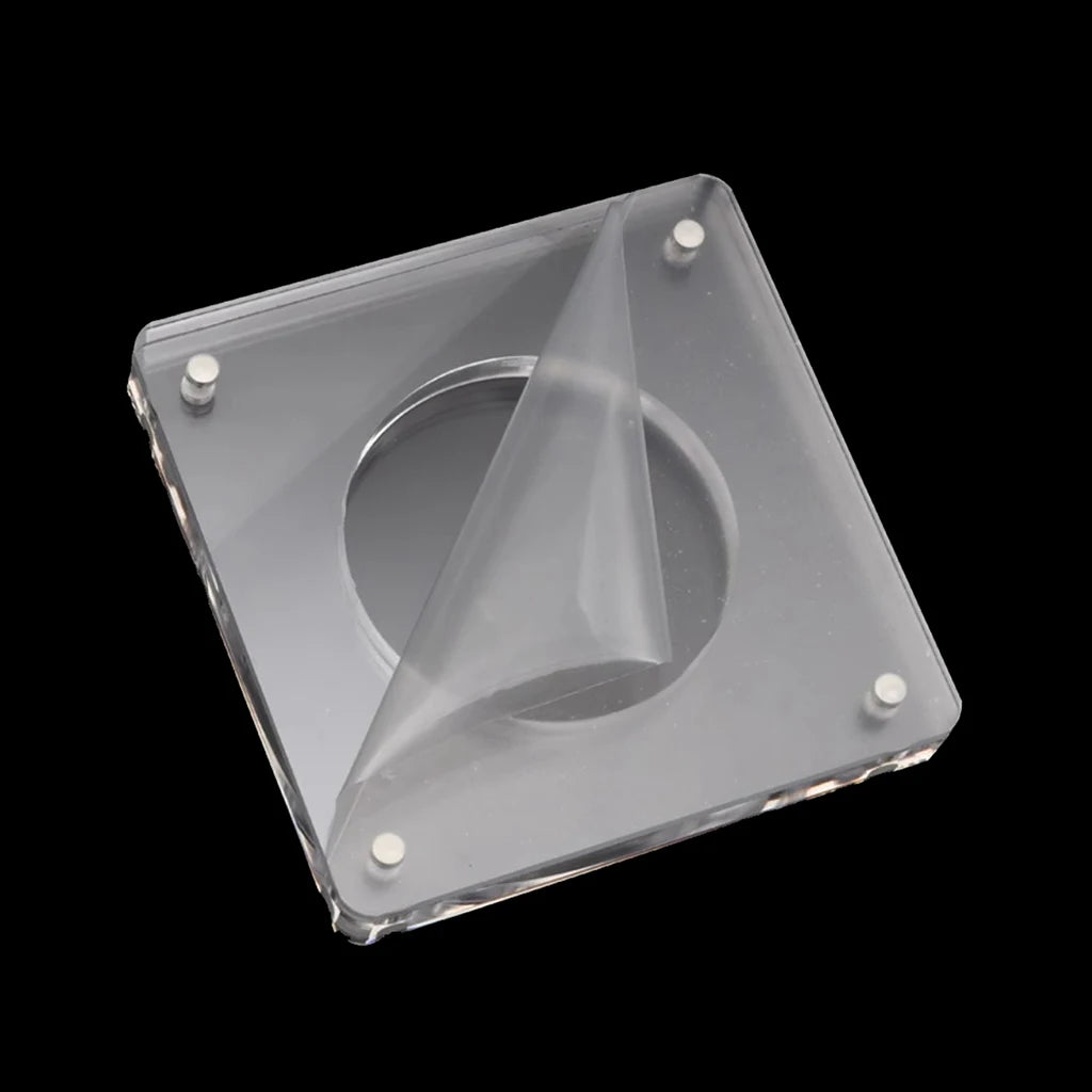 1Pcs Challenge Coin Holder Magnetic Acrylic Coin Case Square Display Frame with Capsule for 40/43/46/49/52/55mm Coins Storage