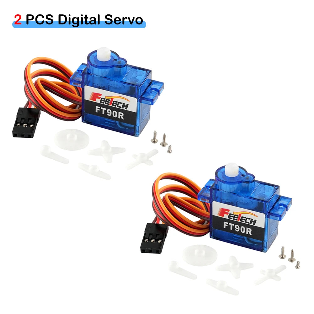 Feetech FT90R Digital Servo Motor 360 Degree Continuous Rotation 6V 1.5KG PWM Control for DIY RC Toys Arduino Robot Aircraft