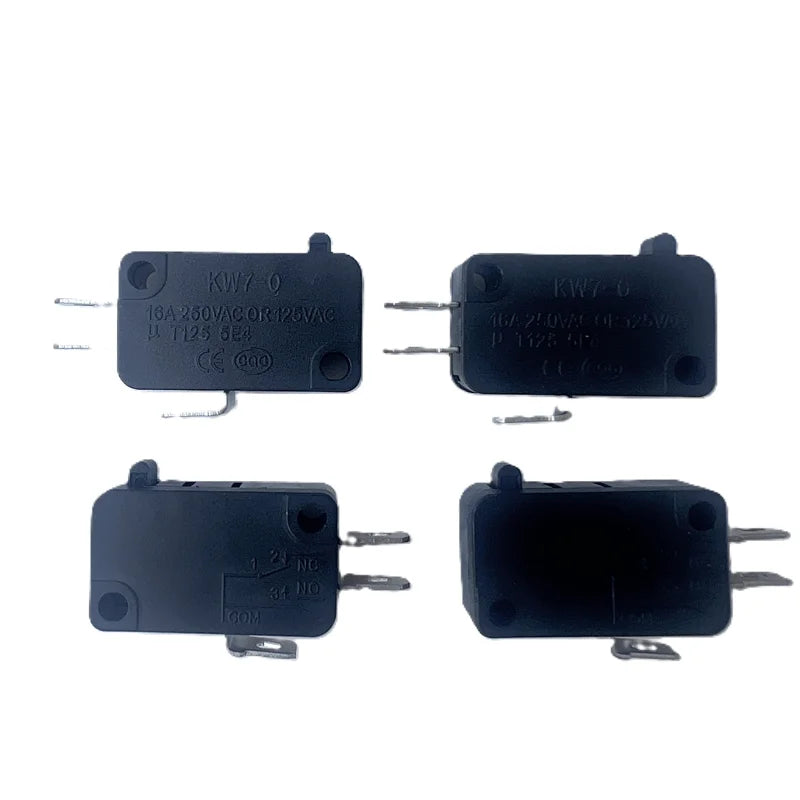 7Pcs KW7‑0 Micro Switch 3‑Pin Momentary Limit Switch,16A 250VAC or 125VAC, T125 Heat Resistance,Micro Switch for Microwave Oven