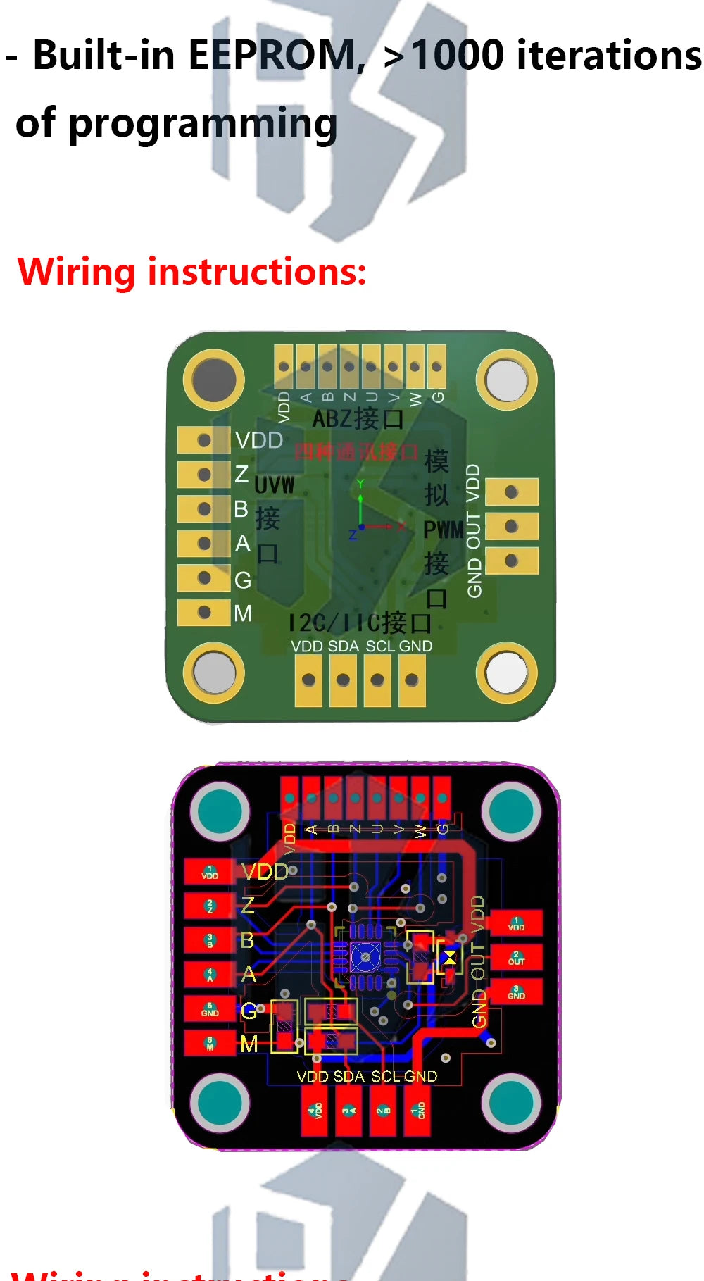 MT6701QT Magnetic Encoder Magnetic Induction Angle Measurement Sensor Module 4 Communication Interface Replaces The AS5600