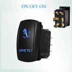 12V Reverse Polarity Rocker Switch DPDT ON-Off-ON 6 Pin Momentary/Latching for Winch Linear Actuator Car Window RV Jack Boat RV