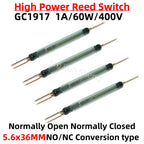 5PCS COMUS GC1917 High Power Reed Contact Switch 1A 60W 400V Normally Open Normally Closed NO NC Changeover Magnetic Sensor 36MM