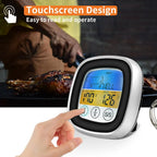 Digital Kitchen Thermometer Probe Touch Screen Meat Barbecue Food Temperature Measure Tool Steak BBQ Timer Cooking Tools