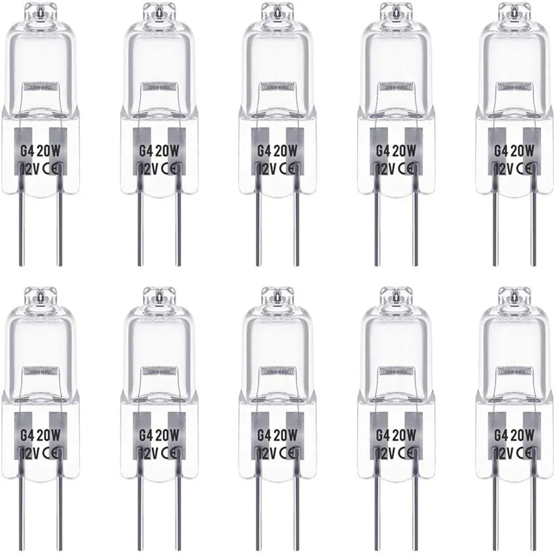 10/50/100PCS G4 12V 10W 20W LED Lamp Bulbs Eco Halogen Light Bulbs Capsule Inserted Beads Crystal Lamp Halogen Bulb Wholesale