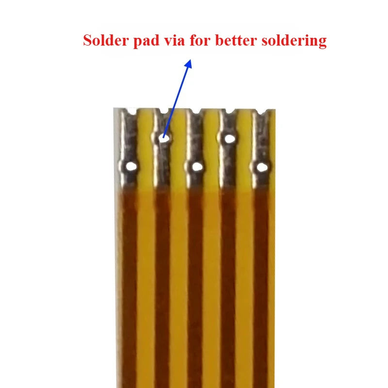 2Pcs 0.85mm/0.9mm/1.25mm Pitch 3/4/6/8/10/12/20/30P Solder Pad Via FPC Cable Pin Gold Plating   Wire Connector Cable Connector