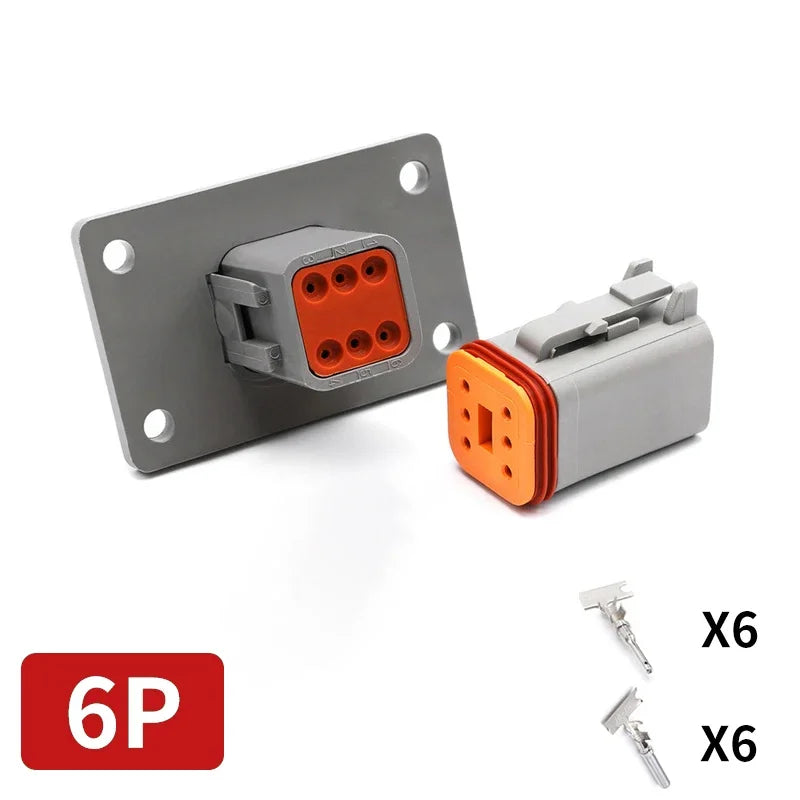 5/10/100set Deutsch Waterproof Connector With Fixed Flange Plug DT04-2P-L012 DT04-4P-L012 DT04-6P-L012 DT04-8P DT04-12P-L012