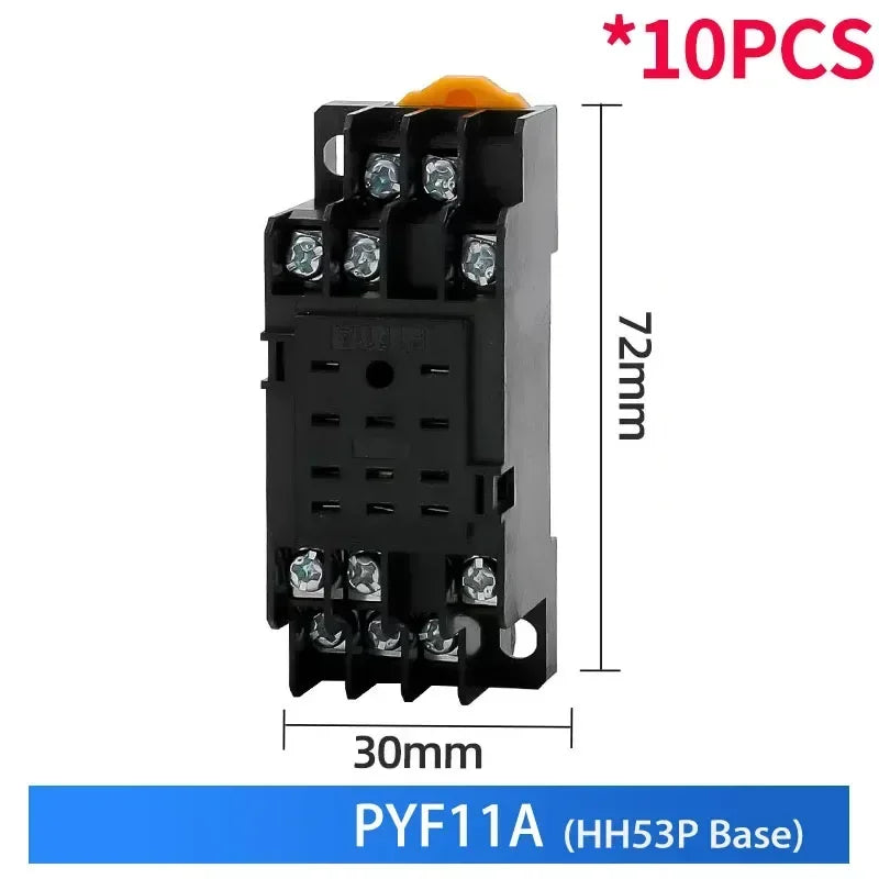 10PCS Miniature Control Relays Small Intermediate Relay AC 12V DC 24V AC220 HH52P HH53P HH54P HH62P HH63P HH64P MY2P MY2NJ
