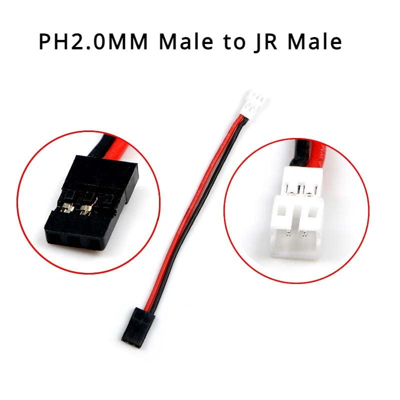 1/5/10Pcs/lot PH2.0 Male/Female to JR/FUTABA Connector Charging Adapter Cable Converter Lead for RC Hobby Battery FPV RC Models