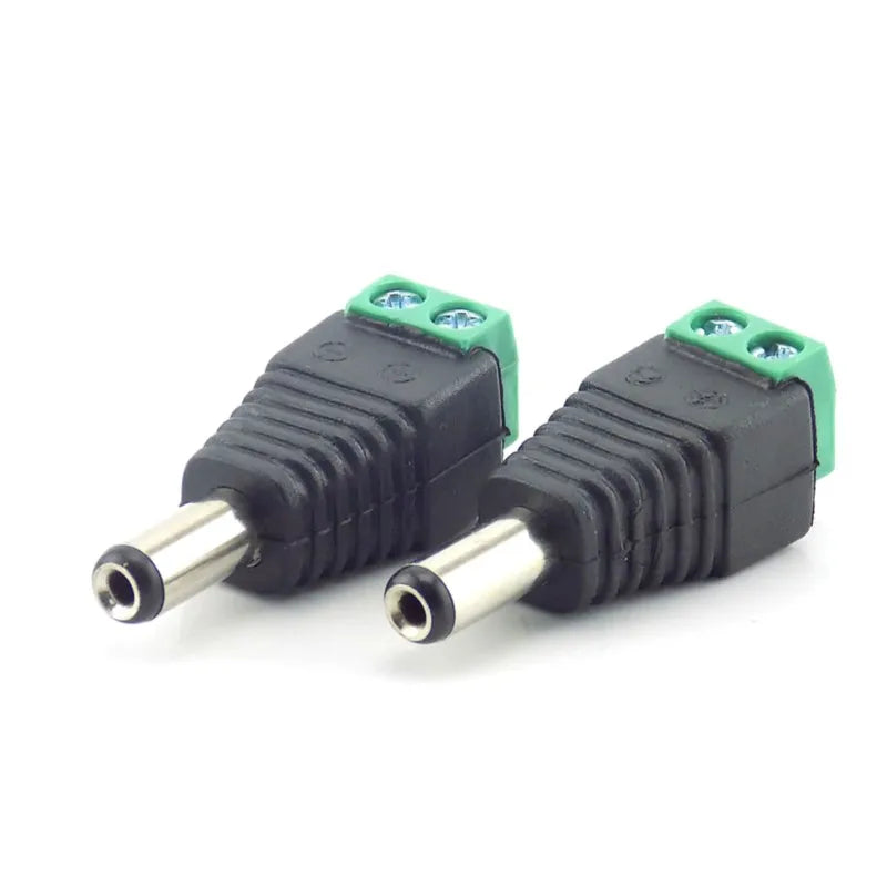 2/5/10pcs 12V DC BNC Male Female Connector Coax CAT5 Video Balun Adapter Plug For Led Strip Lights CCTV Camera Accessories B5