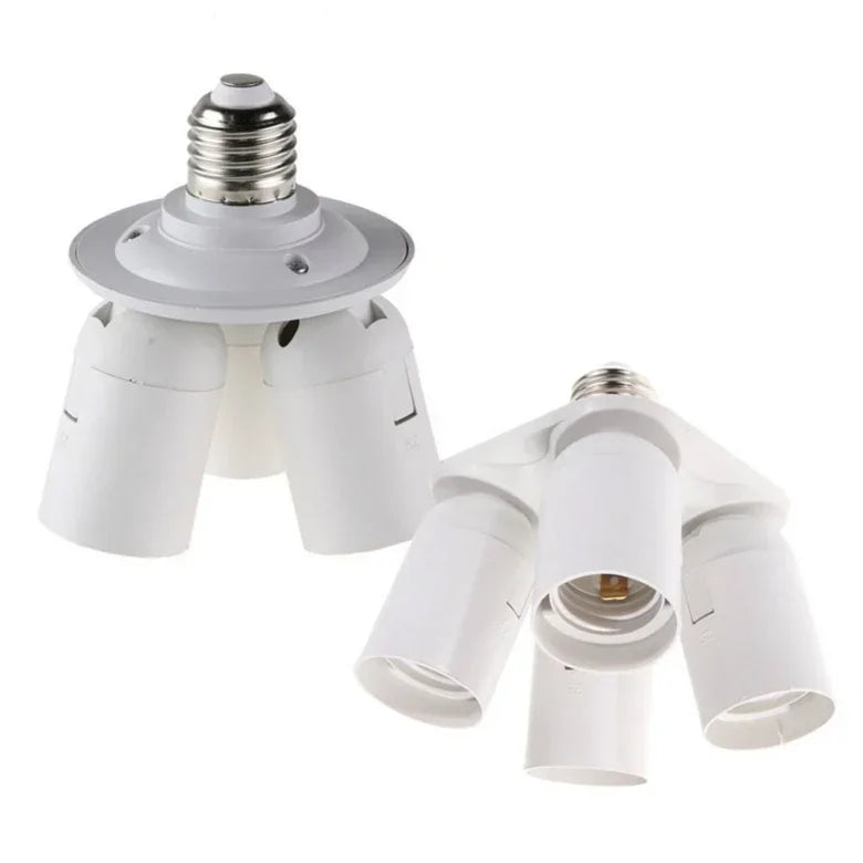 3/4 in 1 E26 E27 Edison Screw LED Lamp Bulb Base Splitter E27 3Heads 4Heads Light Socket Holder Adapter Extender