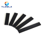 100PCS Single Row Pin Female Header Socket Pitch 2.54mm 1*2p 3p 4p 5p 6p 7p 8p 9p 10p 12p 14p 16p 18p 20p 22p 40p Pin Connector