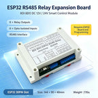 DC12V 24V ESP32 Expansion Board 8CH 10A Relay 8 Opto Isolated Input RS485 WIFI Remote Control PLC Motor LED Timer Switch
