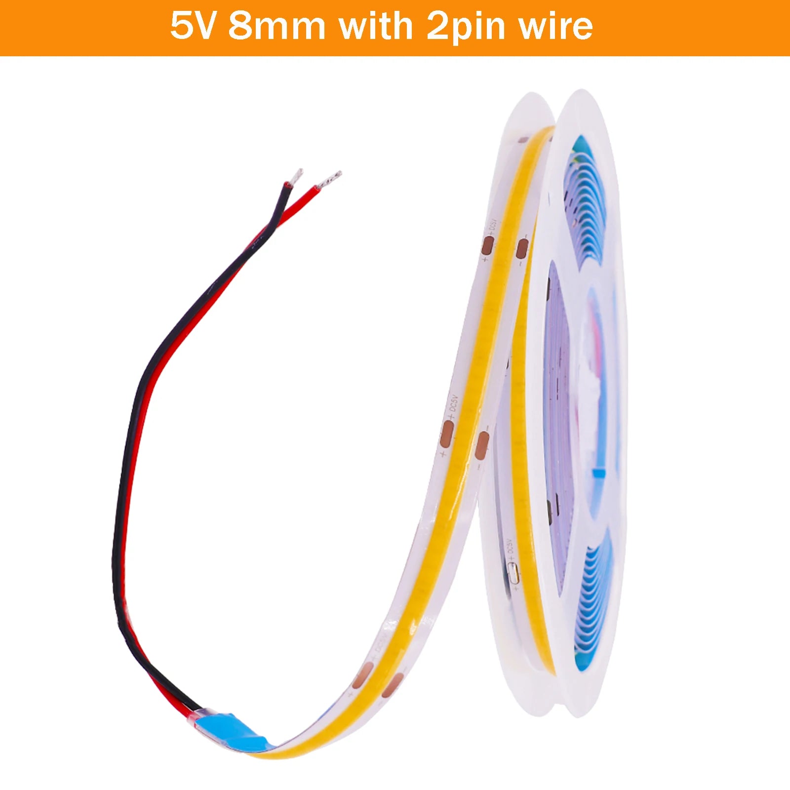 5V USB COB LED Strip 12V 3mm 5mm 8mm Width Flexible LED Tape 320LEDs COB Light with Adhesive High Density Linear Lighting