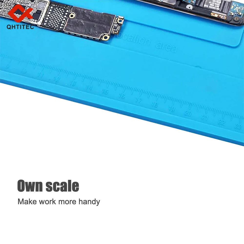 S-150-USA Warehouse Heat Resistant Silicone Soldering Mat Anti-static Insulation Work Pad For Phone Laptop Electronic Repair Maintenance Platform