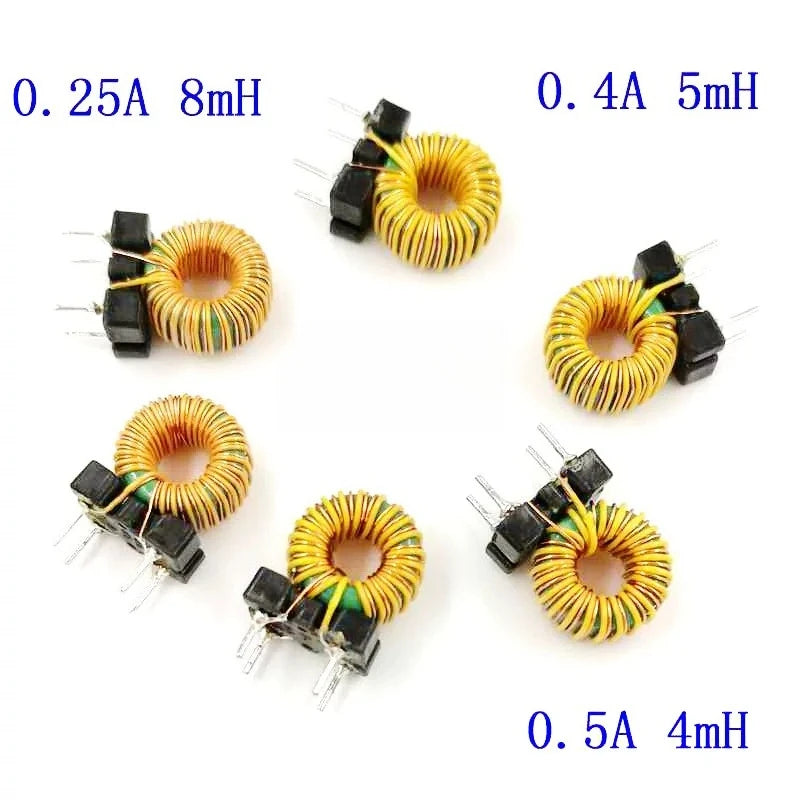 10PCS High Permeability Common‑Mode Inductor Choke Coil 0.5‑8mH Toroid Core 10*6*5 15K1065 EMI Filter Power Supply Inductors